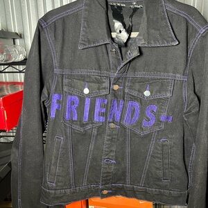 VLONE Black Jacket with Purple Jean Jacket Accents